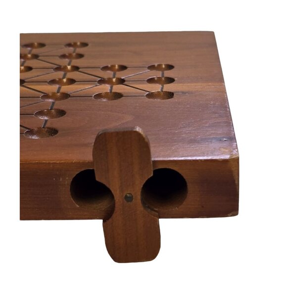 Vtg Berea College Kentucky Handcrafted Wooden Chinese Checkers Board Game 8x8 - Picture 6 of 12